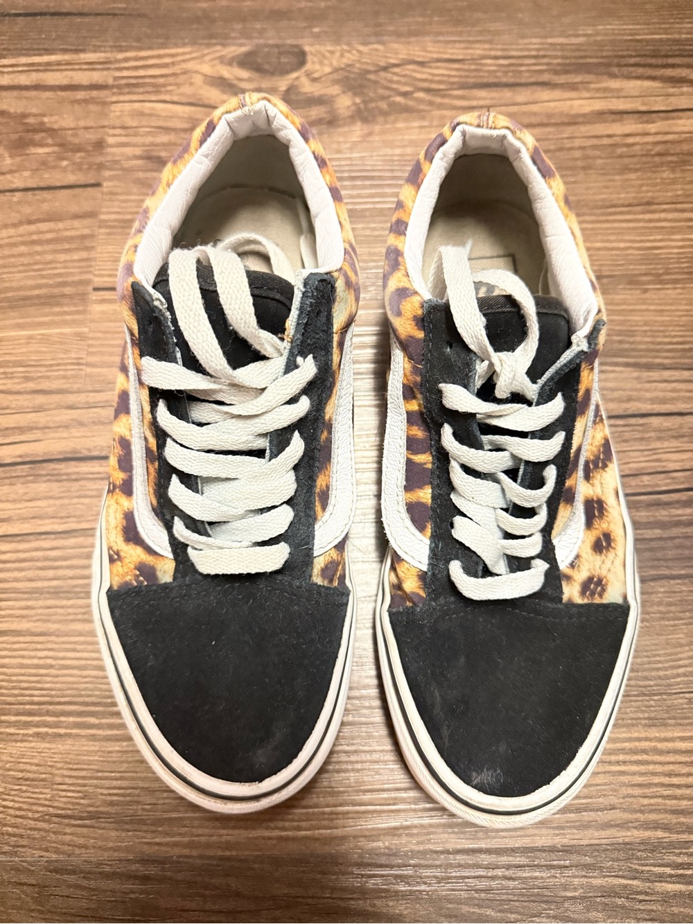 Vans Leopard Print Low-Top Sneakers with Black Toe